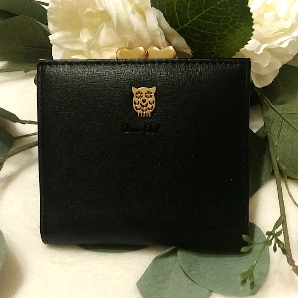 Dear Owl black coin wallet